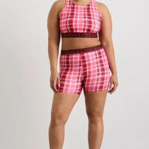 Shop Aje ATHLETICA Bike Short 017 Blurred Pink Check