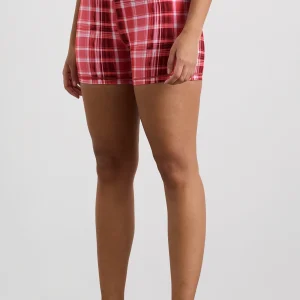 Shop Aje ATHLETICA Bike Short 017 Blurred Pink Check