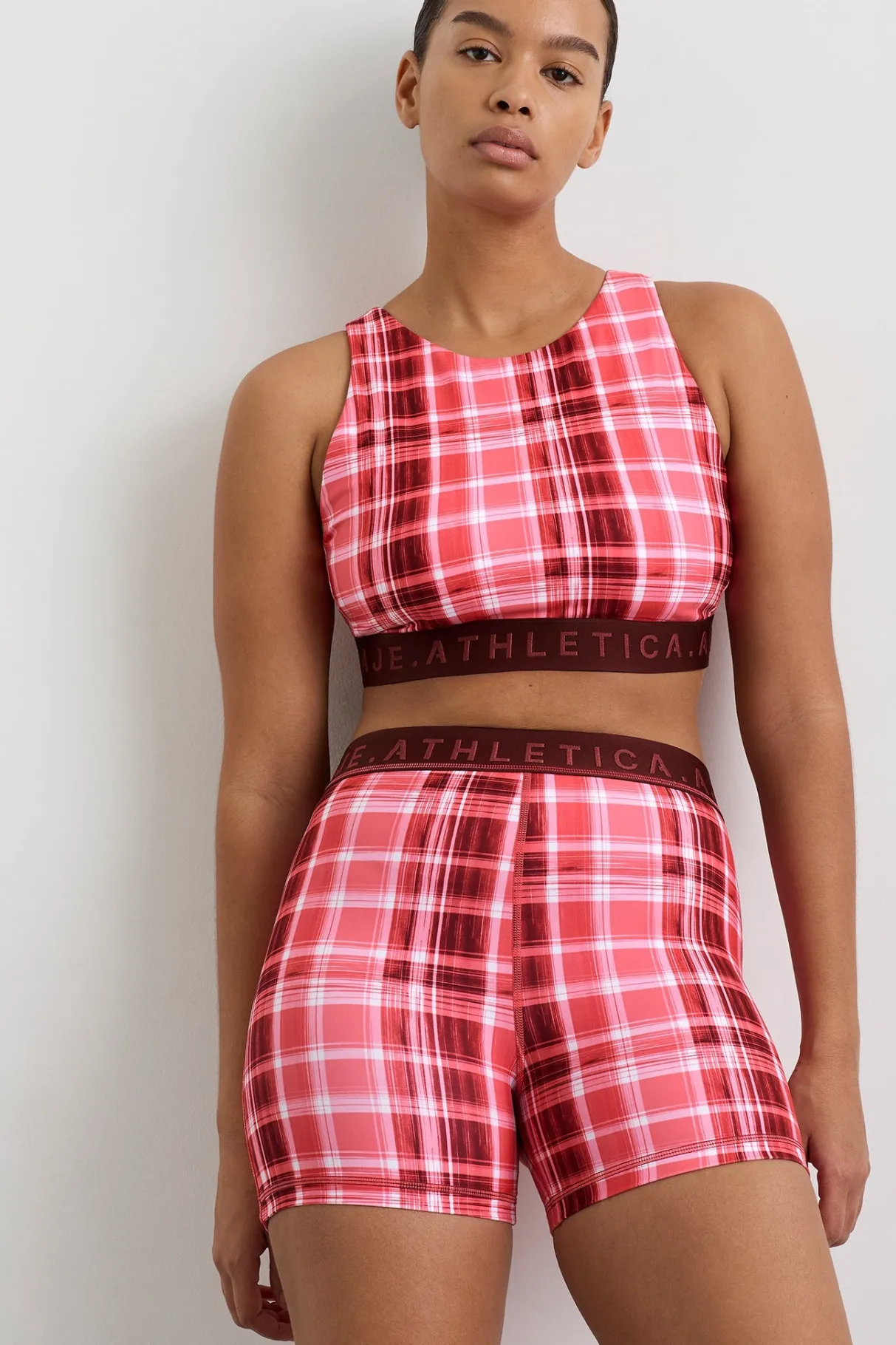 bike_short__9-1.webp Shop Aje ATHLETICA Bike Short 017 Blurred Pink Check