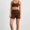 Best Sale Aje ATHLETICA Bike Shorts 626 Dark Chocolate Brown