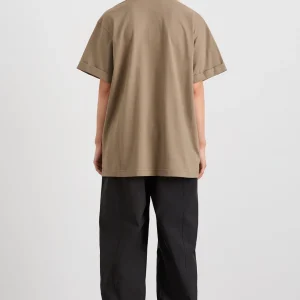 Clearance Aje ATHLETICA Block Logo Boyfriend Tee 102 Soft Khaki/Black