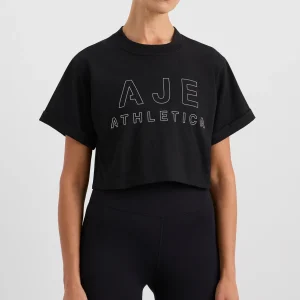 Store Aje ATHLETICA Block Logo Cropped Tee 105 Black/White