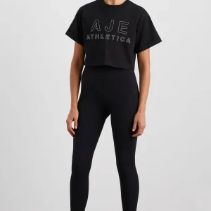 Store Aje ATHLETICA Block Logo Cropped Tee 105 Black/White