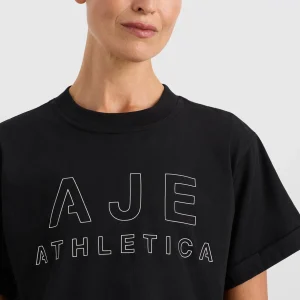 Store Aje ATHLETICA Block Logo Cropped Tee 105 Black/White