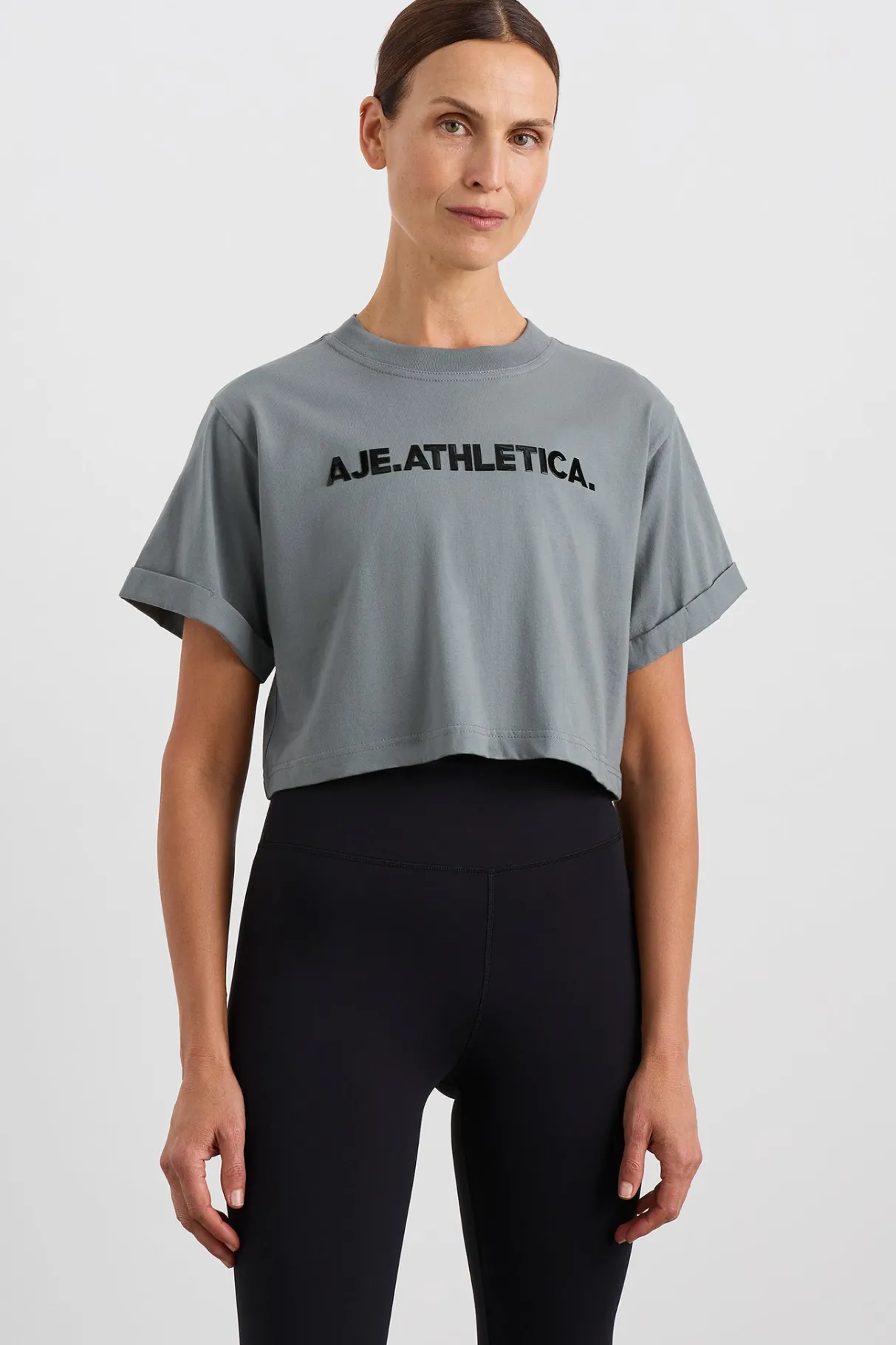 bold_logo_cropped_tee__0.webp Shop Aje ATHLETICA Bold Logo Cropped Tee 105 Slate Surge