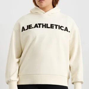 Discount Aje ATHLETICA Bold Logo Hoodie 013 Ecru