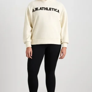 Discount Aje ATHLETICA Bold Logo Hoodie 013 Ecru