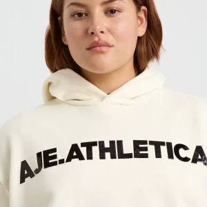 Discount Aje ATHLETICA Bold Logo Hoodie 013 Ecru