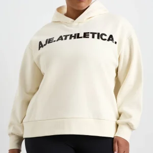 Discount Aje ATHLETICA Bold Logo Hoodie 013 Ecru