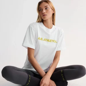 Best Sale Aje ATHLETICA Bold Logo Tee 105 White/Solarblaze