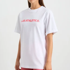 New Aje ATHLETICA Bold Logo Tee 105 White / Deep Blush