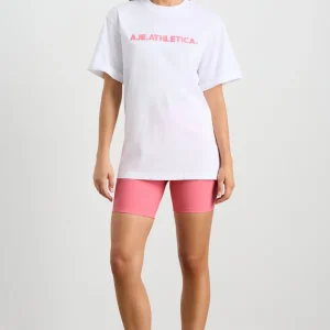 New Aje ATHLETICA Bold Logo Tee 105 White / Deep Blush
