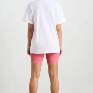 New Aje ATHLETICA Bold Logo Tee 105 White / Deep Blush