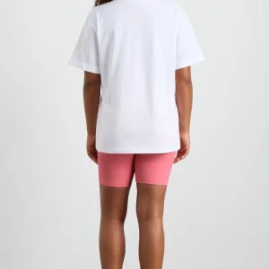 New Aje ATHLETICA Bold Logo Tee 105 White / Deep Blush