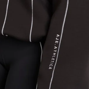 Best Sale Aje ATHLETICA Bonded Scuba Jacket 725 Black/White