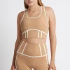 Best Sale Aje ATHLETICA Bonded Seam Short Bike Shorts 605 Beige/Light Ivory
