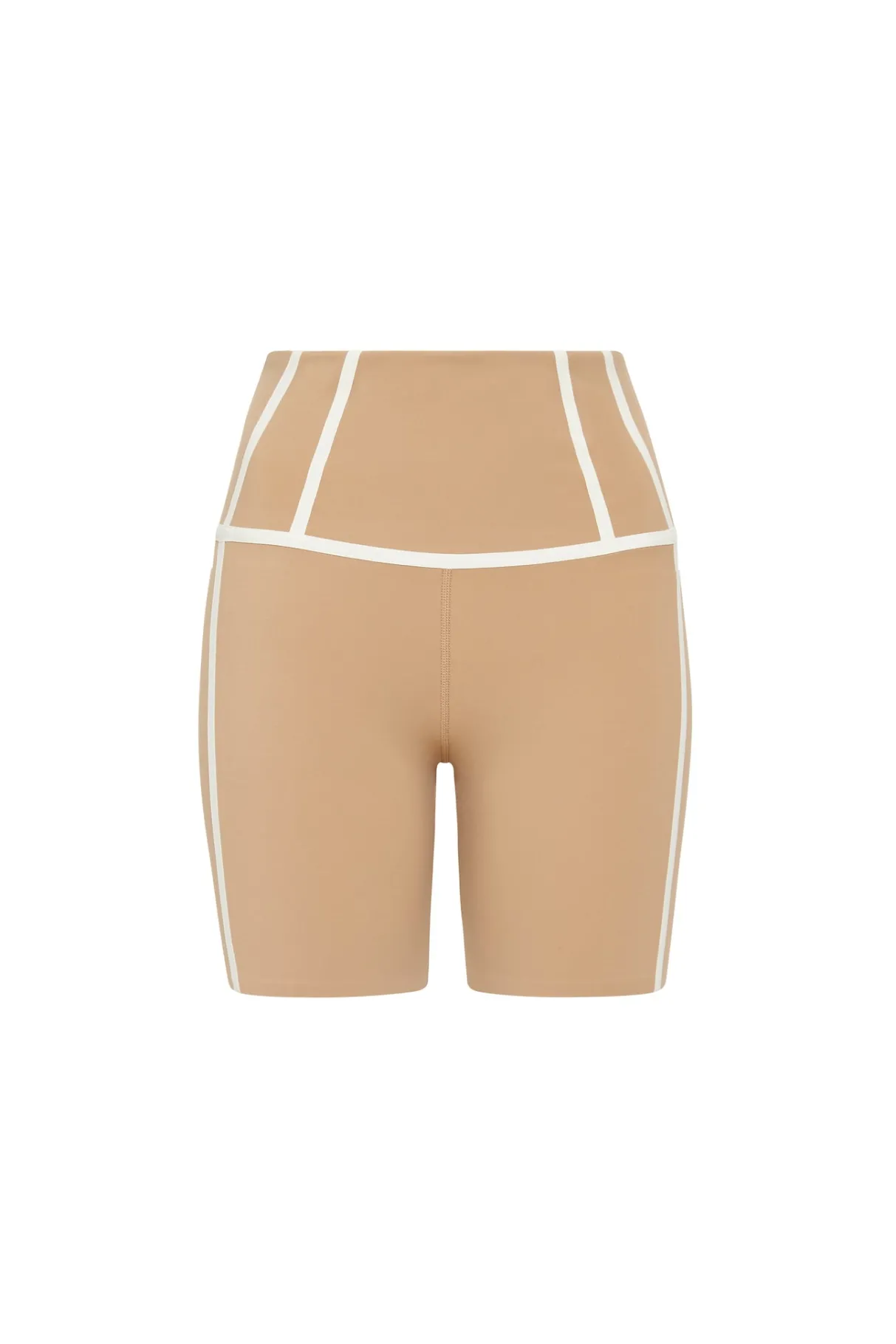 bonded_seam_short_bike_shorts__1.webp Best Sale Aje ATHLETICA Bonded Seam Short Bike Shorts 605 Beige/Light Ivory