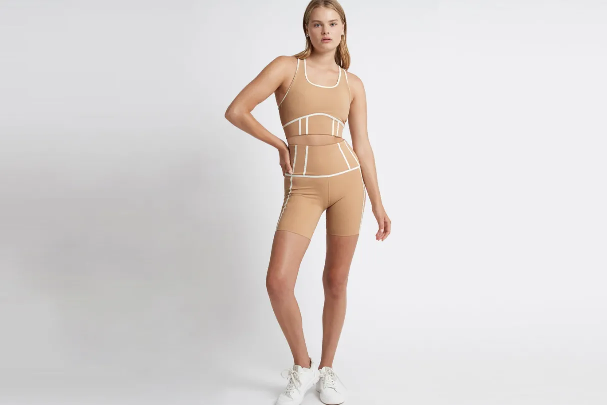 bonded_seam_short_bike_shorts__11.webp Best Sale Aje ATHLETICA Bonded Seam Short Bike Shorts 605 Beige/Light Ivory