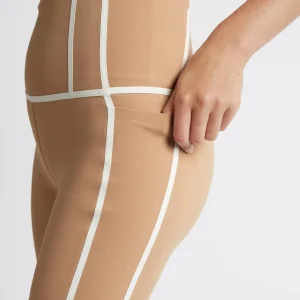 Best Sale Aje ATHLETICA Bonded Seam Short Bike Shorts 605 Beige/Light Ivory