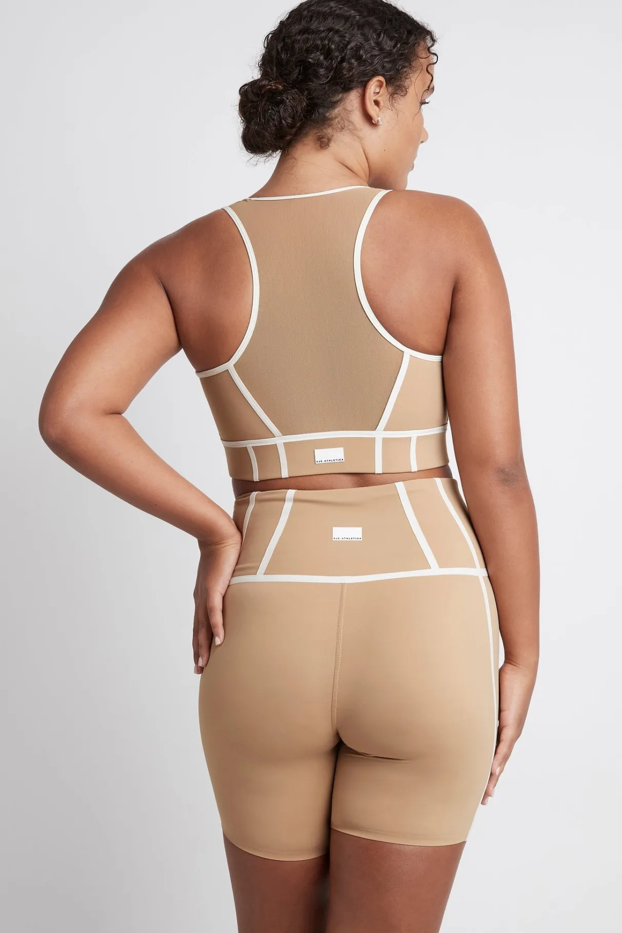 bonded_seam_short_bike_shorts__9.webp Best Sale Aje ATHLETICA Bonded Seam Short Bike Shorts 605 Beige/Light Ivory