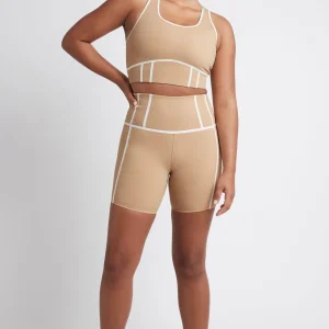 Best Aje ATHLETICA Bonded Seam Training Sports Bra 310 Beige/Light Ivory