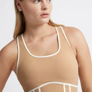 Best Aje ATHLETICA Bonded Seam Training Sports Bra 310 Beige/Light Ivory