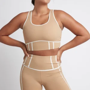 Best Aje ATHLETICA Bonded Seam Training Sports Bra 310 Beige/Light Ivory