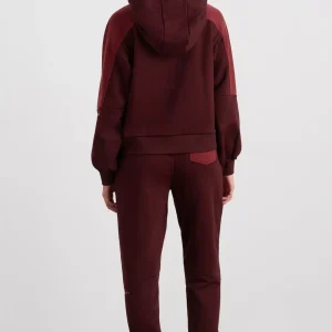 Fashion Aje ATHLETICA Boxy Cropped Hoodie 405 Burgundy Red Currant
