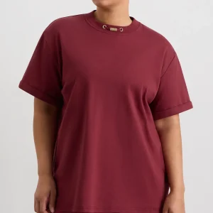 Outlet Aje ATHLETICA Boyfriend T-Shirt 120 Plum Red
