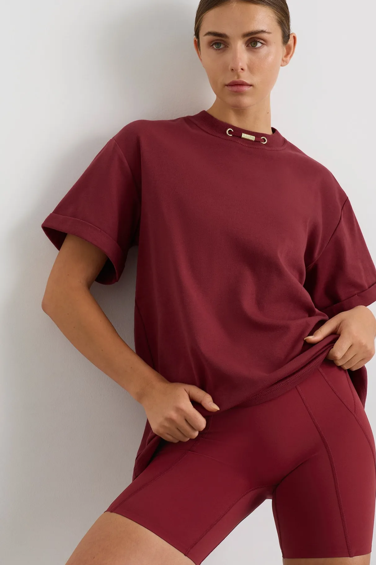 boyfriend_tshirt__4-1.webp Outlet Aje ATHLETICA Boyfriend T-Shirt 120 Plum Red