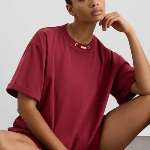 Outlet Aje ATHLETICA Boyfriend T-Shirt 120 Plum Red