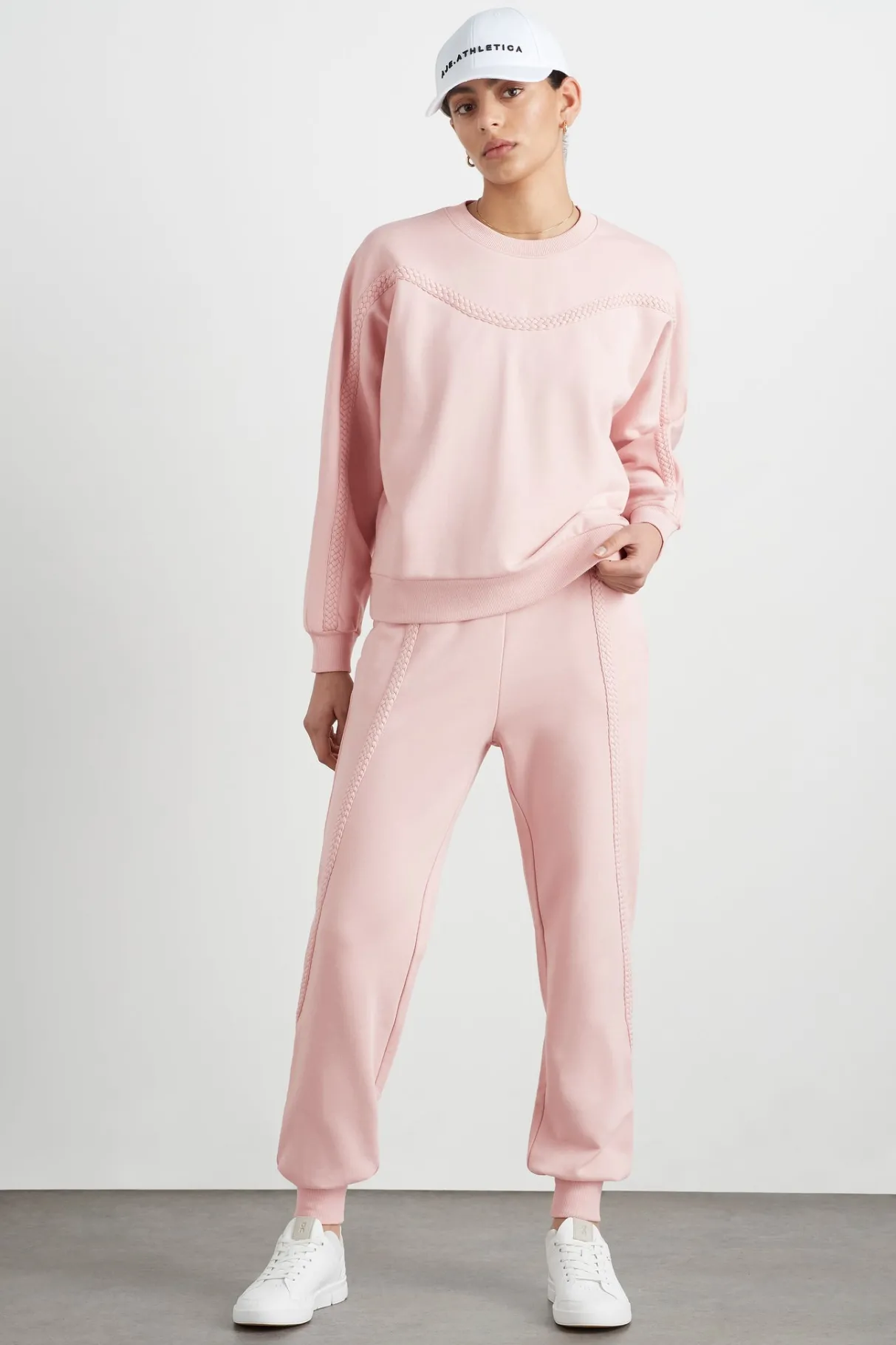 braided_crew_jumper__2.webp Best Aje ATHLETICA Braided Crew Jumper 401 Blush