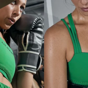 Best Sale Aje ATHLETICA Braided Hem Sports Bra 324 Vivid Green
