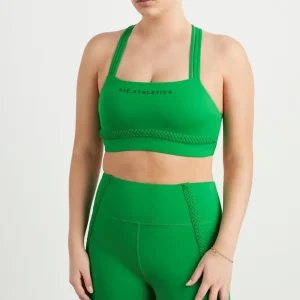 Best Sale Aje ATHLETICA Braided Hem Sports Bra 324 Vivid Green
