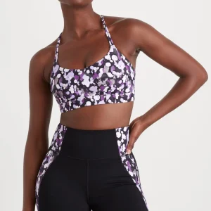 Sale Aje ATHLETICA Braided Strappy Sports Bra 334 Lavender Painted Freeform