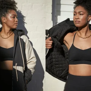 Cheap Aje ATHLETICA Braided Strappy Sports Bra 334 Black/White