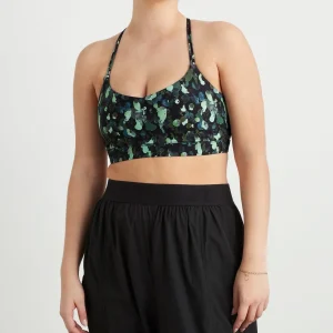 Cheap Aje ATHLETICA Braided Strappy Sports Bra 334 Green Painted Freeform