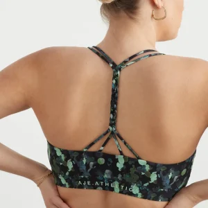 Cheap Aje ATHLETICA Braided Strappy Sports Bra 334 Green Painted Freeform