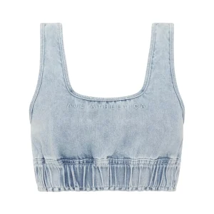 Best Sale Aje ATHLETICA Bubble Classic Logo Sports Bra 306 Chambray Blue