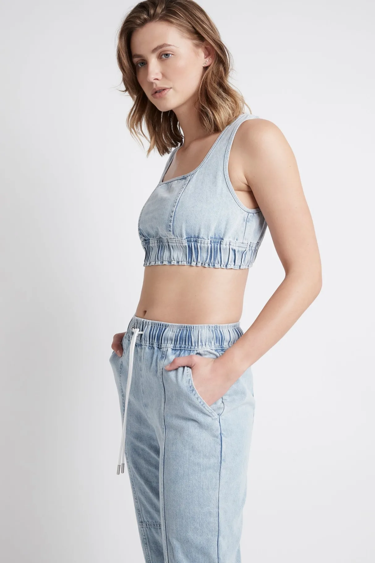 bubble_classic_logo_sports_bra__3.webp Best Sale Aje ATHLETICA Bubble Classic Logo Sports Bra 306 Chambray Blue