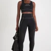 New Aje ATHLETICA Classic Laser Cut Full Length Legging 202 Black/White