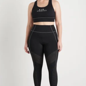 New Aje ATHLETICA Classic Laser Cut Full Length Legging 202 Black/White