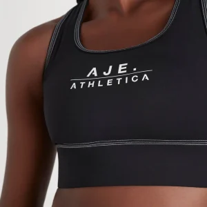 Outlet Aje ATHLETICA Classic Logo Racerback Sports Bra 304 Black/White