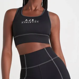 New Aje ATHLETICA Classic Logo Short Bike Shorts 605 Black/White