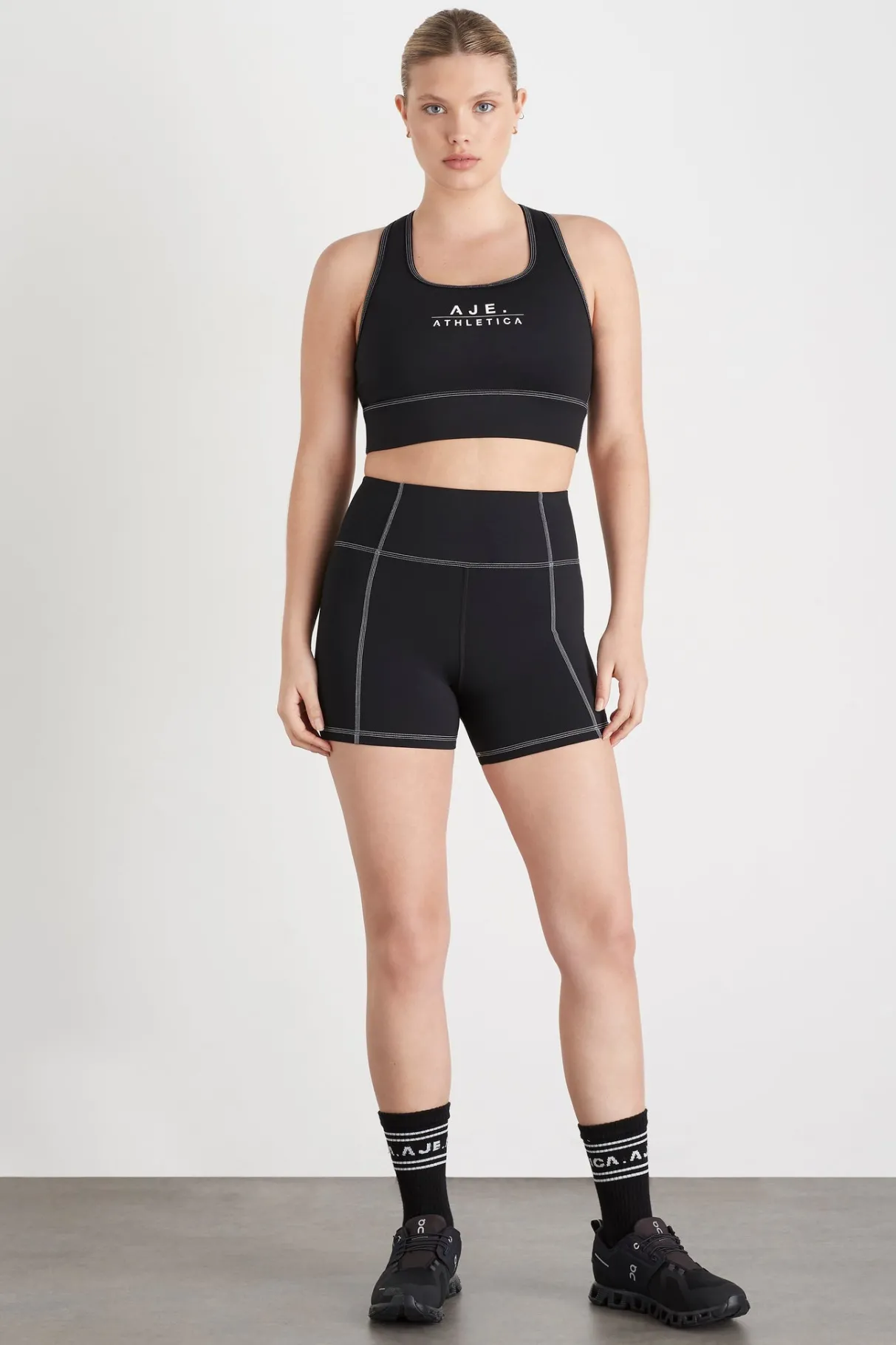 classic_logo_short_bike_shorts__6.webp New Aje ATHLETICA Classic Logo Short Bike Shorts 605 Black/White