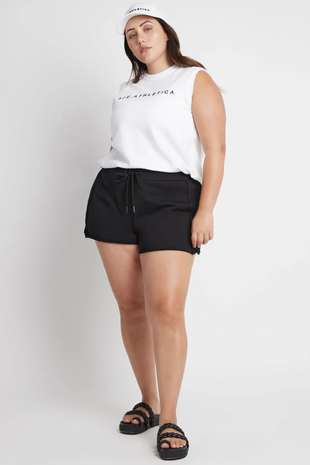 classic_logo_split_back_tank__15.webp Fashion Aje ATHLETICA Classic Logo Split Back Tank 111 White/Black