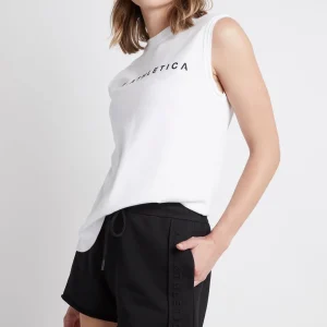 Fashion Aje ATHLETICA Classic Logo Split Back Tank 111 White/Black
