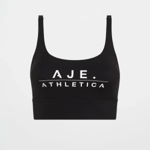 Shop Aje ATHLETICA Classic Logo Sports Bra 303 Black/White