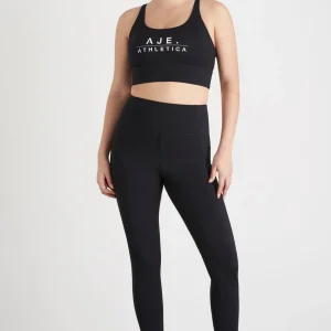 Shop Aje ATHLETICA Classic Logo Sports Bra 303 Black/White