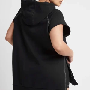 Shop Aje ATHLETICA Classic Longline Short Sleeve Hoodie 404 Black/White